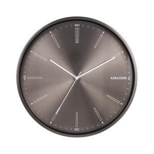 Tmavosivé kovové hodiny Karlsson Distinct, ø 40 cm