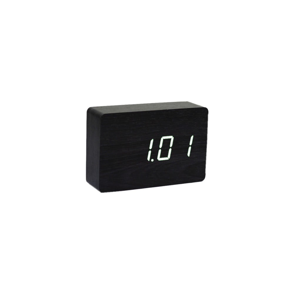 Obrázok Čierny LED budík Gingko Brick Click Clock