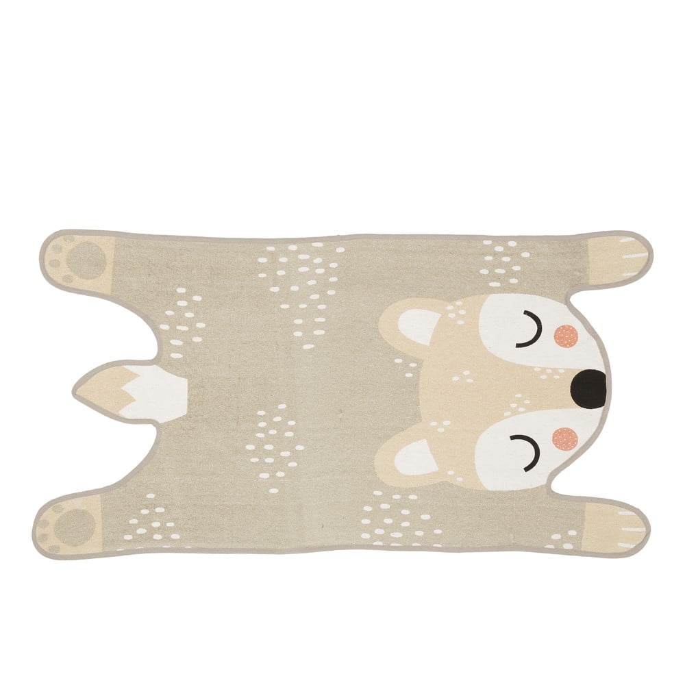 E-shop Béžový detský koberec z bavlny Södahl Bibi Bear, 62 x 120 cm