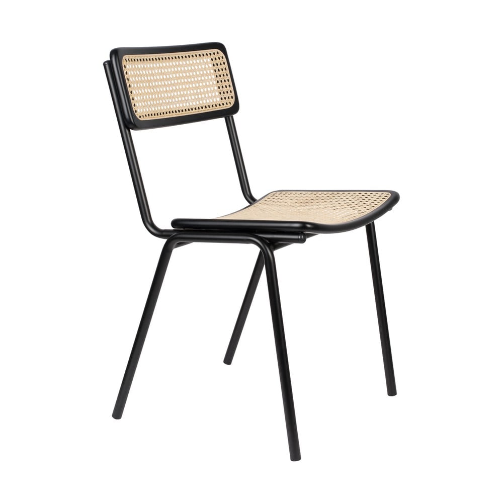 E-shop Čierne ratanové jedálenské stoličky v súprave 2 ks Jort - Zuiver