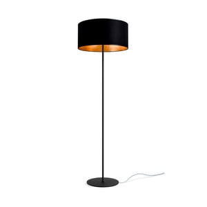 Čierno-zlatá stojacia lampa Sotto Luce Mika, Ø 40 cm