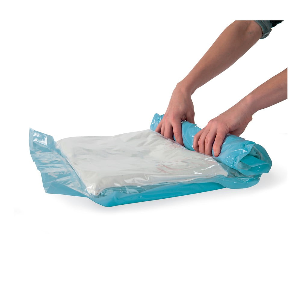 Obrázok Sada 4 zrolovateľných vakuových úložných obalov na oblečenie Compactor Roll Up Vacuum Bags, 70 x 50 cm