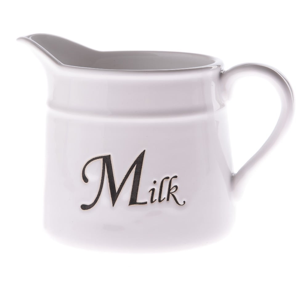 E-shop Biela keramická nádoba na mlieko Dakls, 460 ml