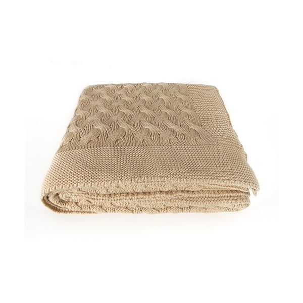 Svetložltá bavlnená deka Homemania Decor Softy, 130 x 170 cm