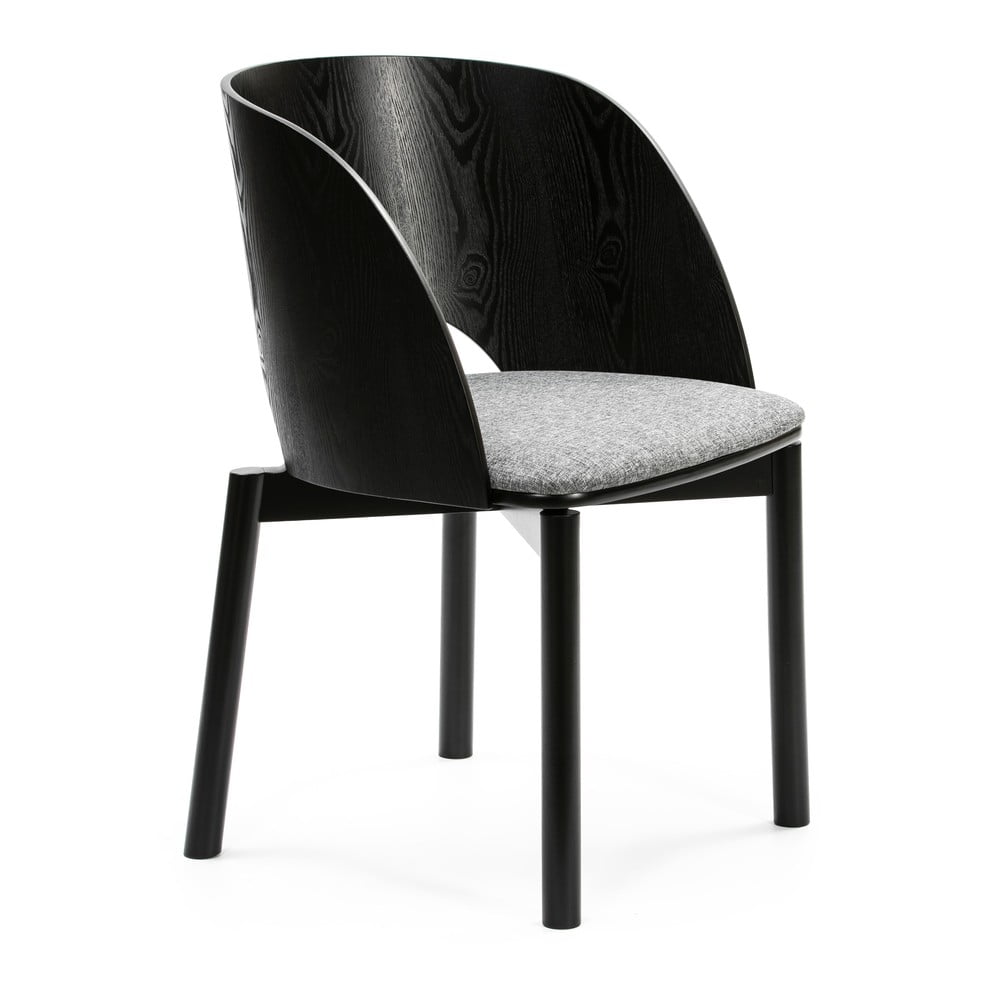 E-shop Čierna stolička so sivým sedákom Teulat Dam
