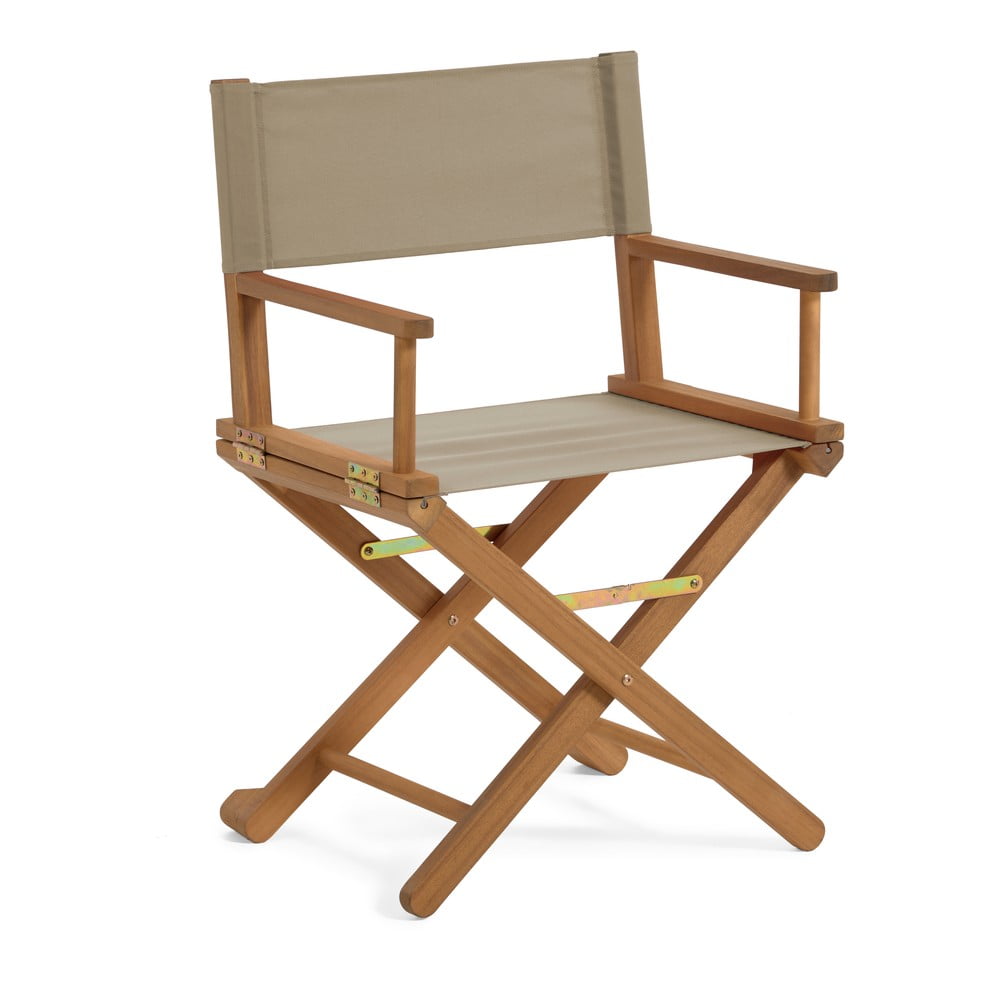 E-shop Zelená skladacia vonkajšia stolička z akáciového dreva Kave Home Dalisa