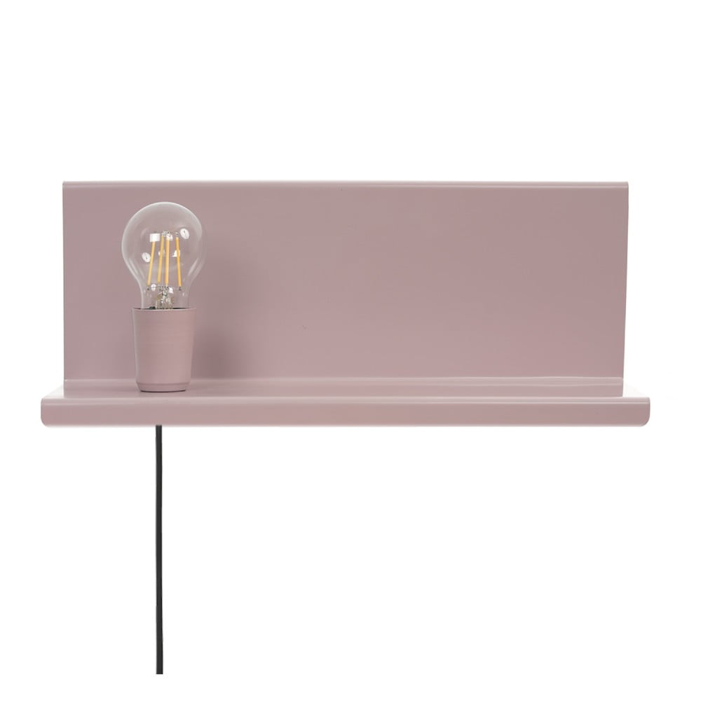 E-shop Ružové nástenné svietidlo s poličkou Homemania Decor Shelfie2