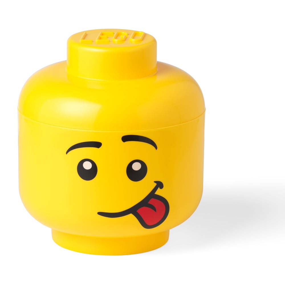 E-shop Žltý úložný box v tvare hlavy LEGO® Silly L