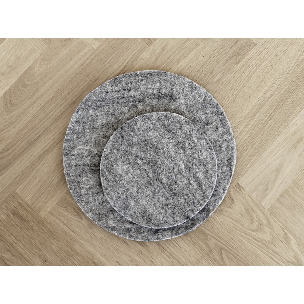 Obrázok Oceľovosivá plstená podložka pod nápoj z vlny Wooldot Felt Coaster, ⌀ 20 cm