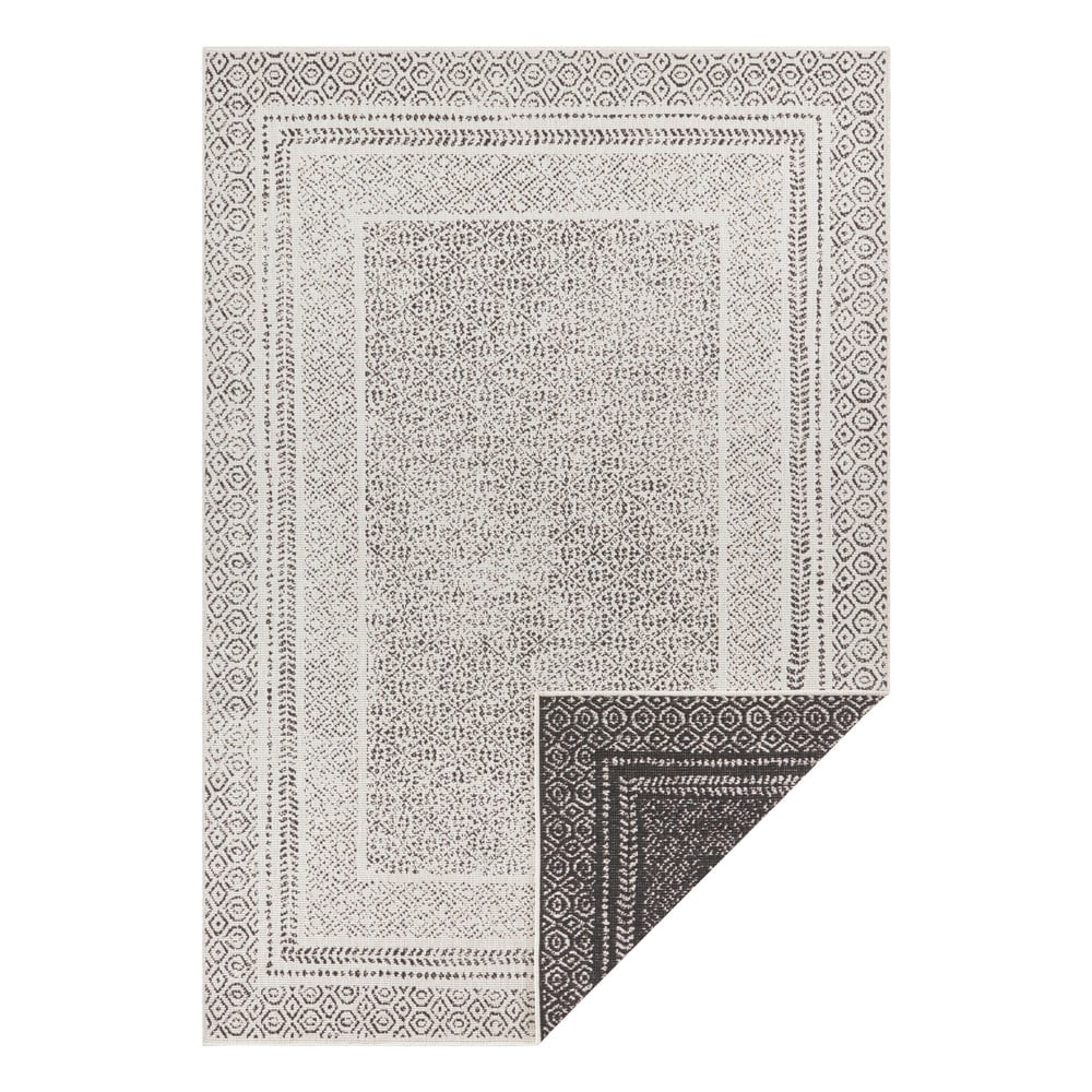 E-shop Čierno-biely vonkajší koberec Ragami Berlin, 120 x 170 cm