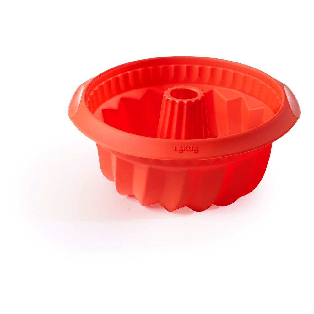 E-shop Červená silikónová forma na bábovku Lékué Savarin, ⌀ 22 cm