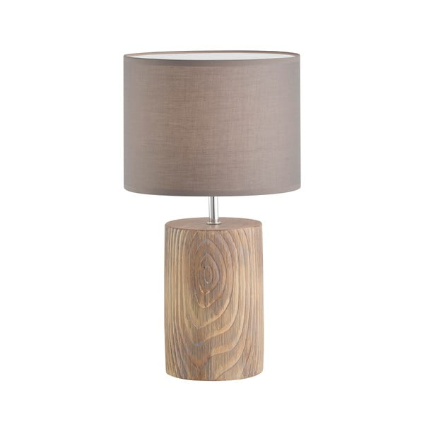 Hnedá stolová lampa Fischer & Honsel Malik, výška 43 cm