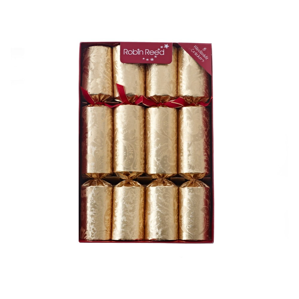 E-shop Vianočné crackery v súprave 8 ks Decadence Gold - Robin Reed