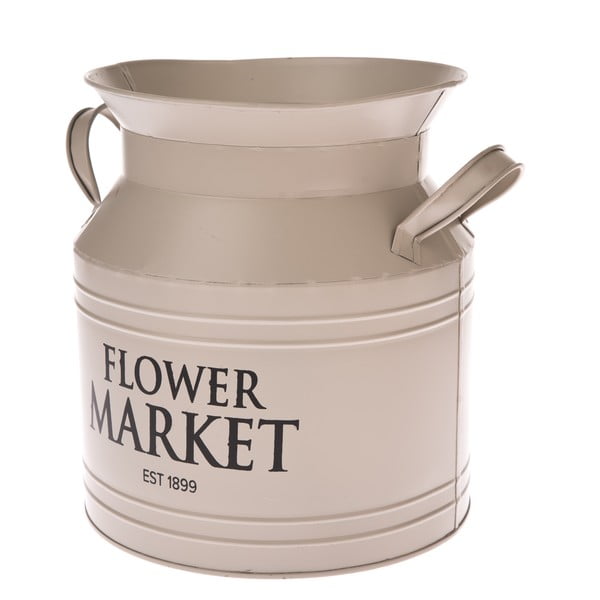 Béžový kovový kvetináč Dakls Flower Market, ø 20 cm