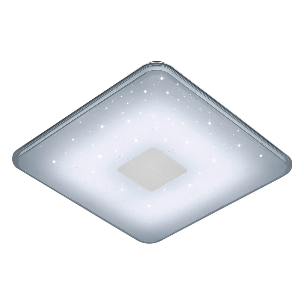 E-shop Biele štvorcové stropné LED svietidlo na diaľkové ovládanie Trio Ceiling, 42,5 x 42,5 cm