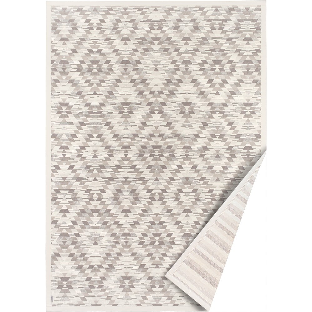 E-shop Bielo-sivý obojstranný koberec Narma Vergi, 100 x 160 cm