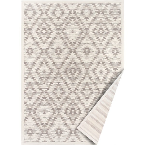Bielo-sivý obojstranný koberec Narma Vergi, 70 x 140 cm