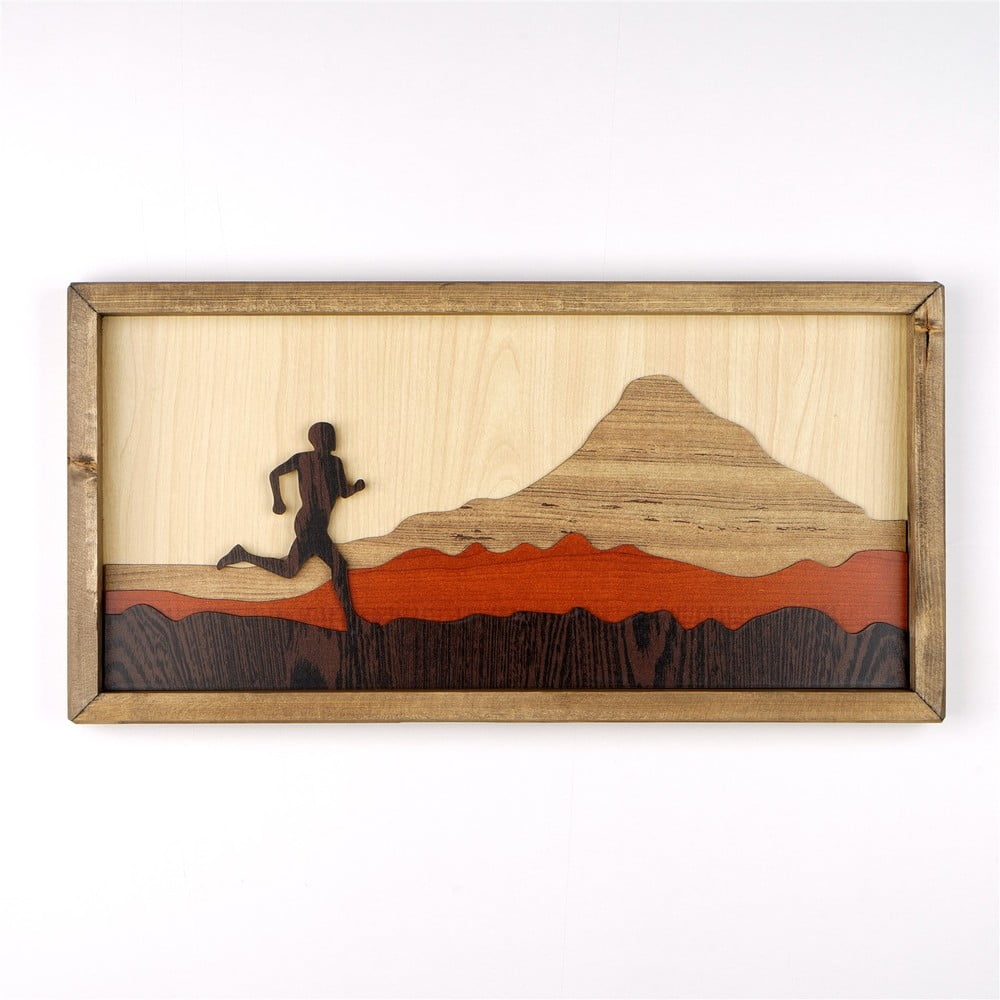 E-shop Drevený obraz Kate Louise Running Man, 50 x 25 cm