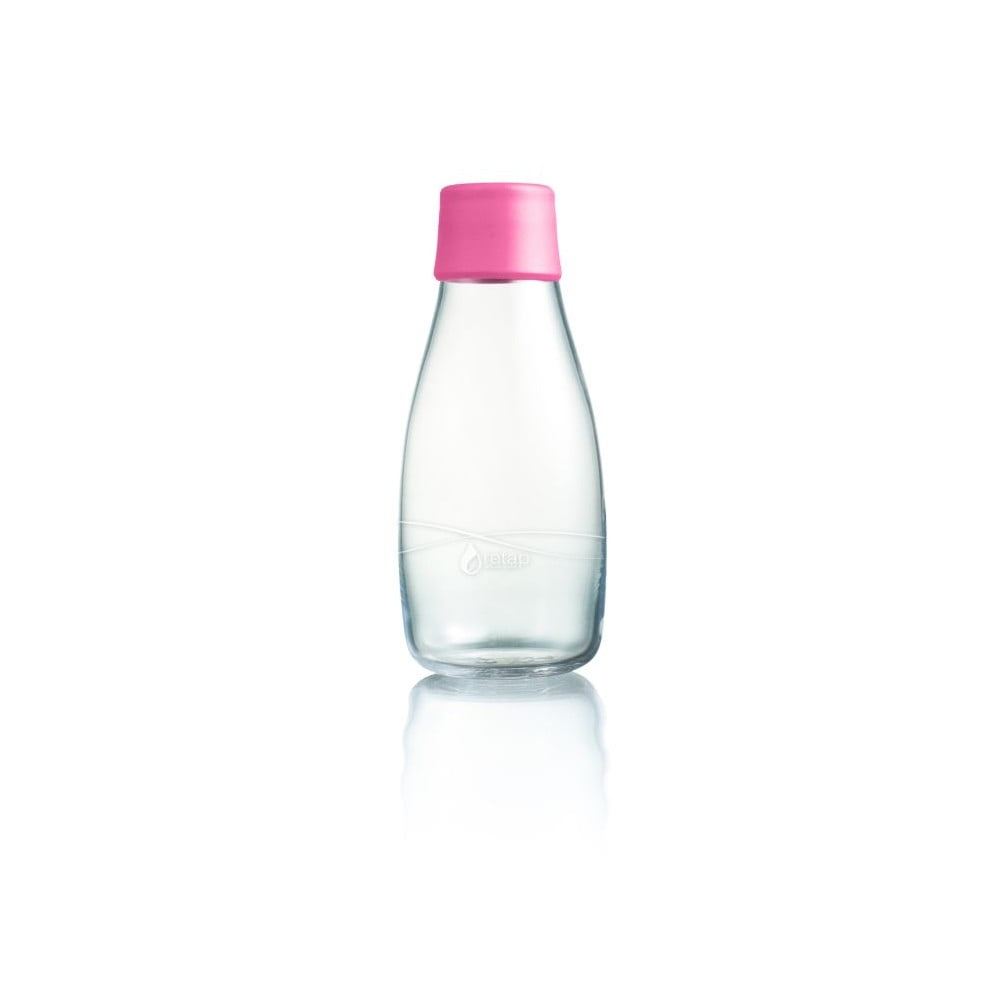 E-shop Fuchsiová sklenená fľaša ReTap s doživotnou zárukou, 300 ml