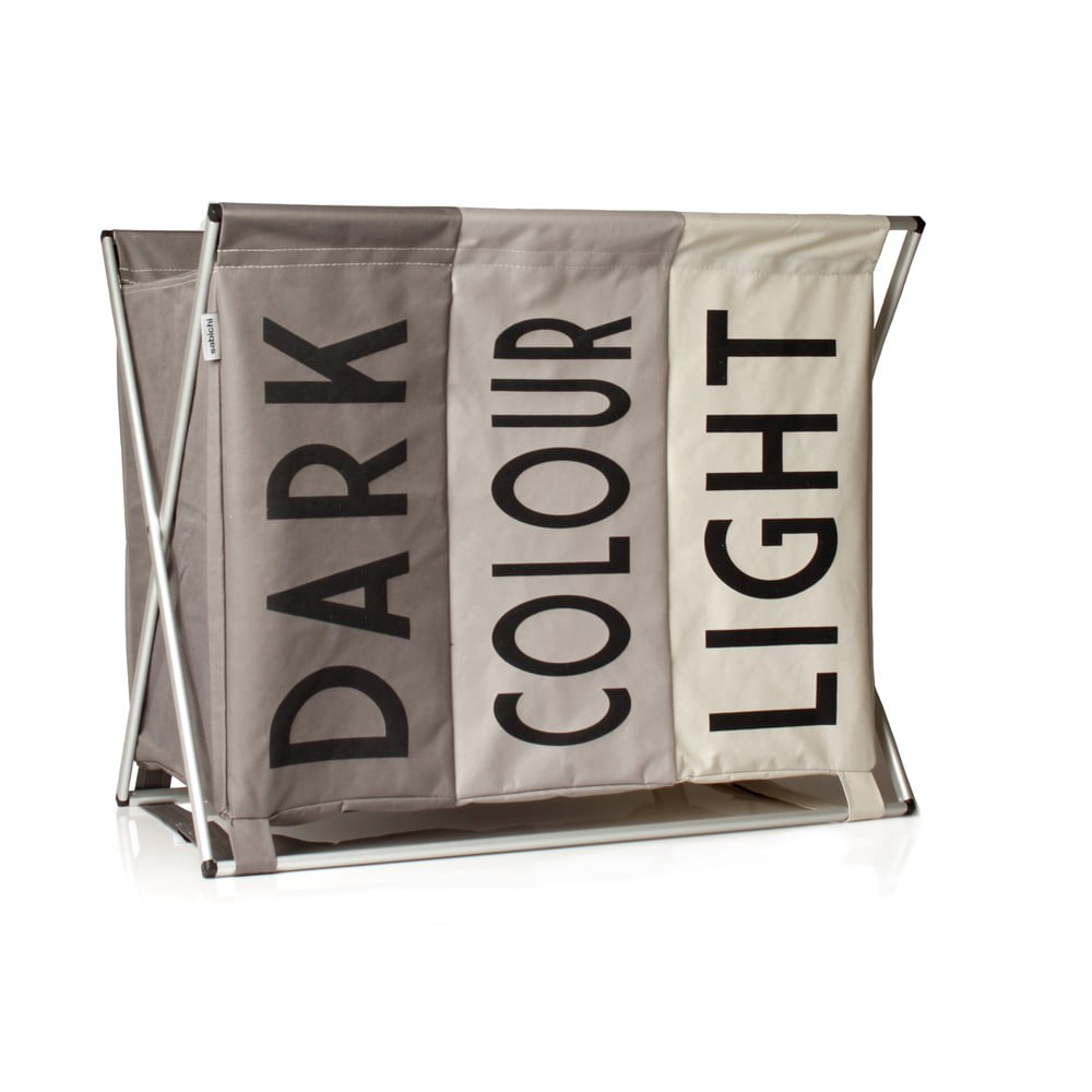 E-shop Béžový koš na špinavé prádlo Sabichi Light, Dark & Coloured