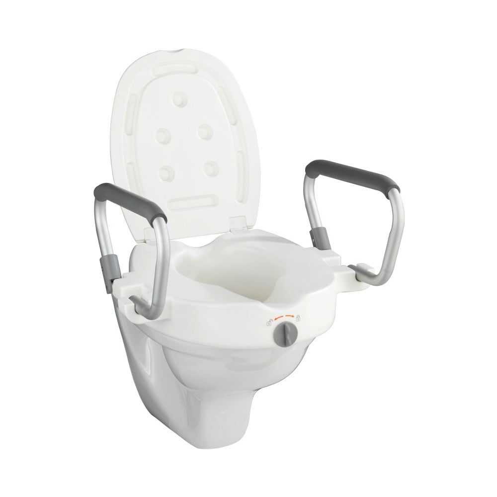 E-shop Zvýšené WC sedadlo s opierkami pre seniorov Wenko Secura, 47,5 × 55 cm
