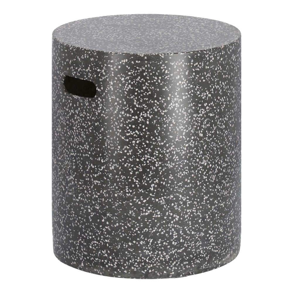 E-shop Čierny betónový odkladací stolík Kave Home Jenell, ⌀ 35 cm