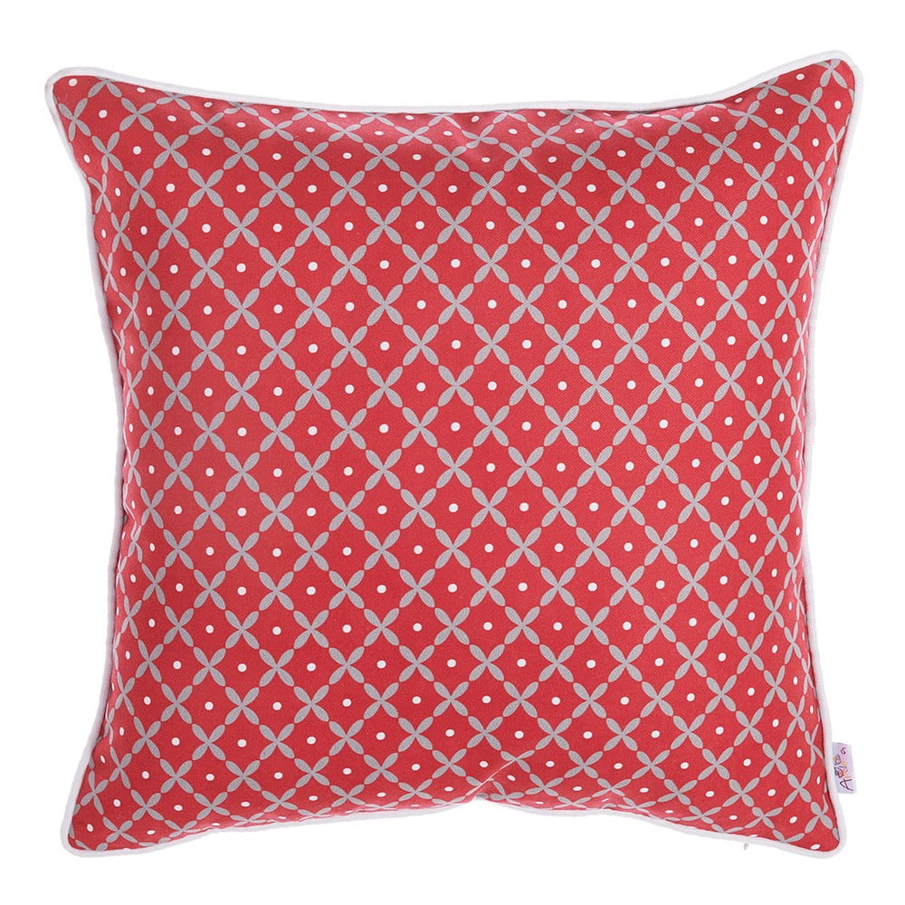 E-shop Červená obliečka na vankúš Mike & Co. NEW YORK Rustic Pattern, 43 × 43 cm