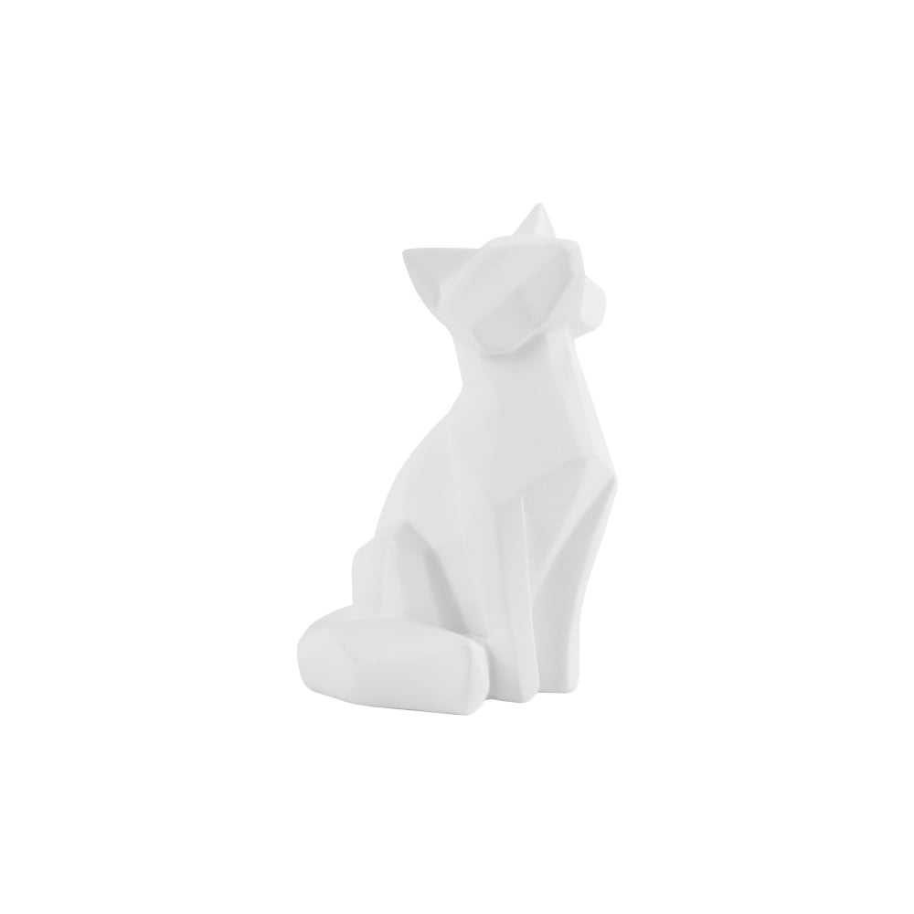 Matne biela soška PT LIVING Origami Fox, výška 15 cm
