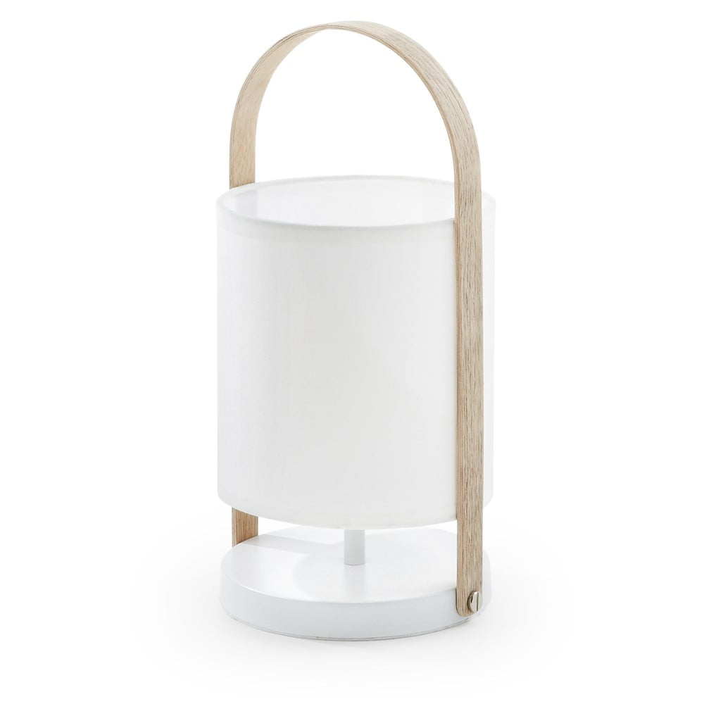 E-shop Biela stolová lampa Kave Home Zayla