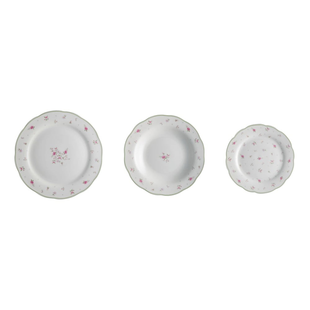 E-shop 18-dielna súprava porcelánových tanierov Brandani Nonna Rosa