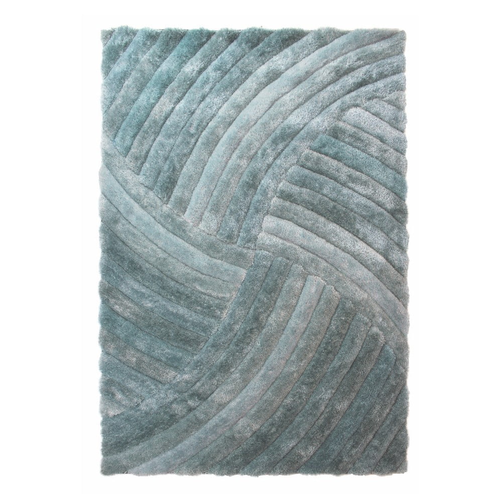 Obrázok Modrozelený koberec Flair Rugs Furrow Duck Egg, 160 × 230 cm