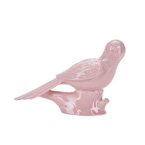 Ružová keramická soška v tvare papagája Miss Étoile