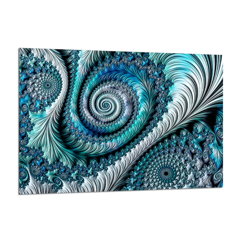 Obrázok Obraz Styler Glasspik Fractal Blue, 80 × 120 cm