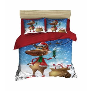 Vianočné obliečky na dvojlôžko s plachtou Alessio, 160 × 220 cm
