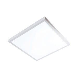 Biele štvorcové stropné svietidlo s ovládaním teploty farby SULION Colossal, 50 × 50 cm