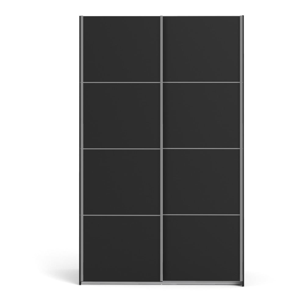 E-shop Čierna šatníková skriňa Tvilum Verona, 122 x 202 cm