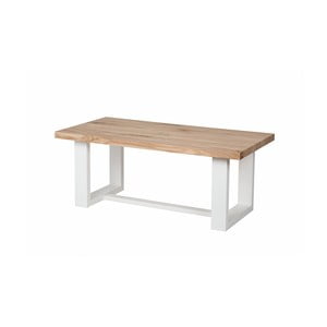 Konferenčný stolík s bielou podnožou Durbas Style Wood