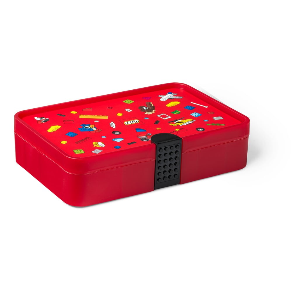E-shop Červený úložný box s priehradkami LEGO® Iconic