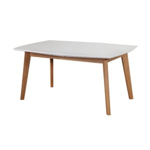 Biely rozkladací jedálenský stôl Dřevotvar Ontur 35, 160 x 100 cm