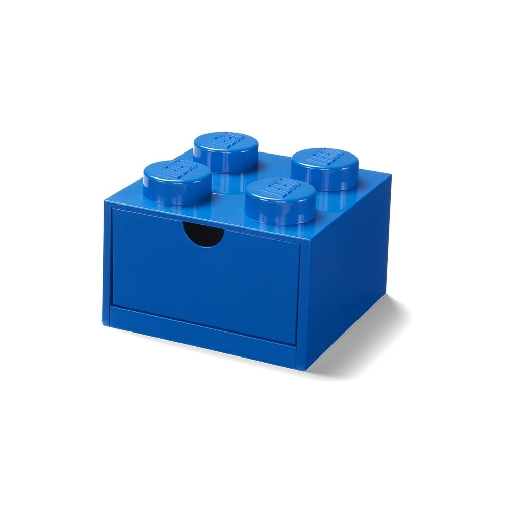 Obrázok Modrý stolový box so zásuvkou LEGO®, 15 x 16 cm