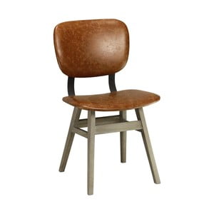Hnedá kožená stolička Miloo Home College