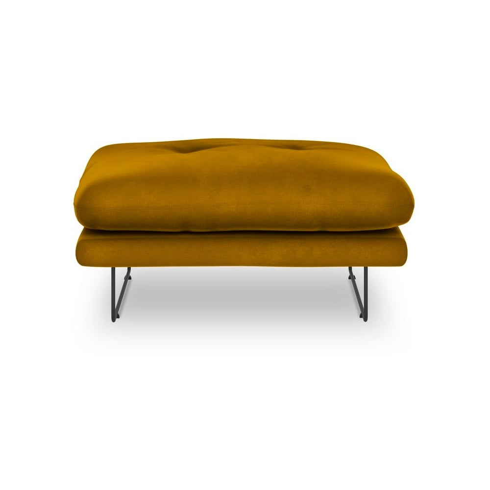 Obrázok Žltý puf so zamatovým poťahom Windsor & Co Sofas Gravity