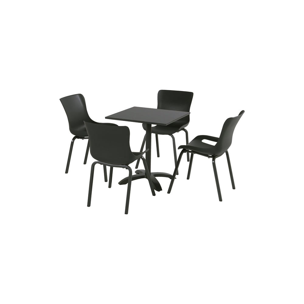 E-shop Čierny záhradný jedálenský stôl Hartman Romeo, 68 x 68 cm