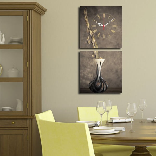 Obrazové hodiny Kompozícia s vázou, 60 × 28 cm