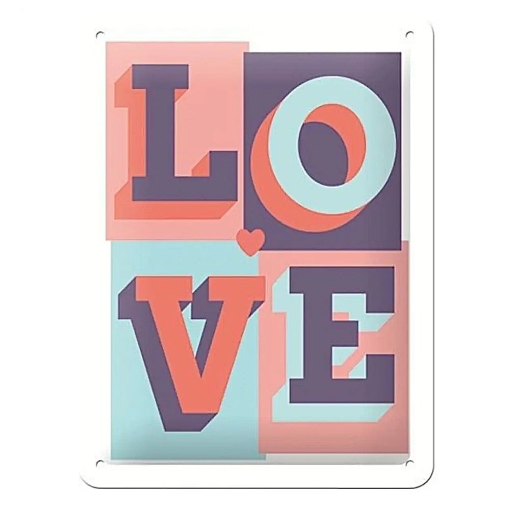 E-shop Nástenná dekoratívna ceduľa Postershop Love