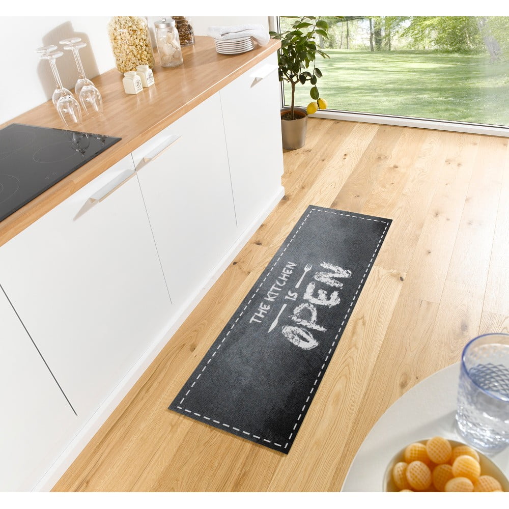 Sivý kuchynský behúň Zala Living Open Kitchen, 50 × 150 cm