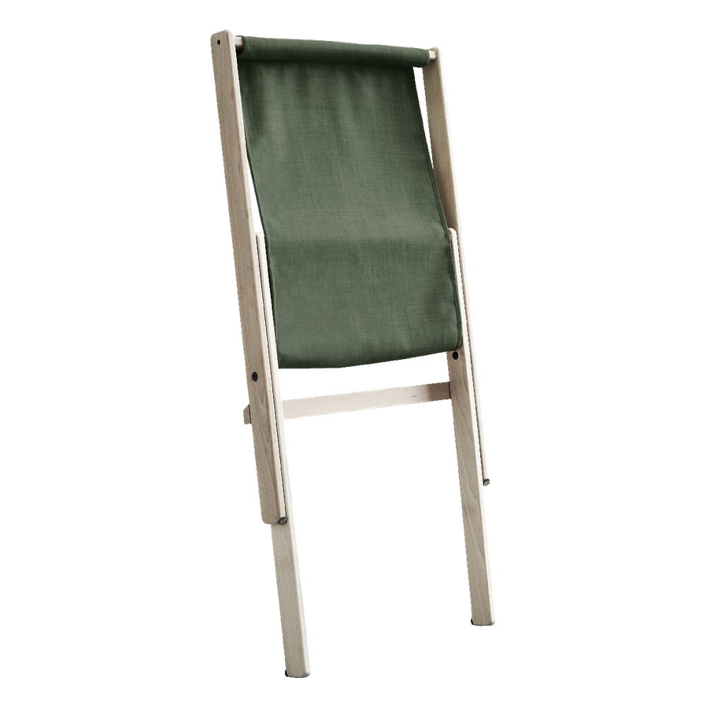 Olivovozelené skladacie kreslo z bukového dreva Karup Design Boogie Raw/Olive Green