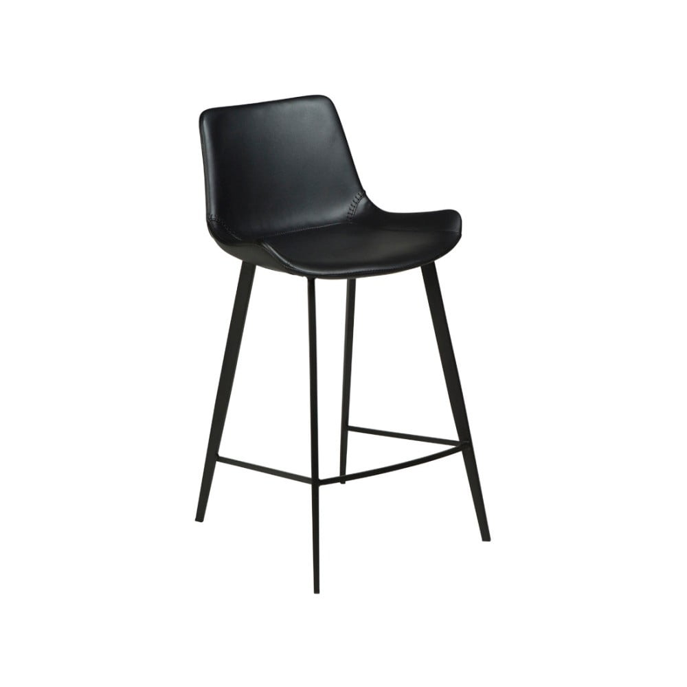 E-shop Čierna koženková barová stolička DAN-FORM Denmark Hype
