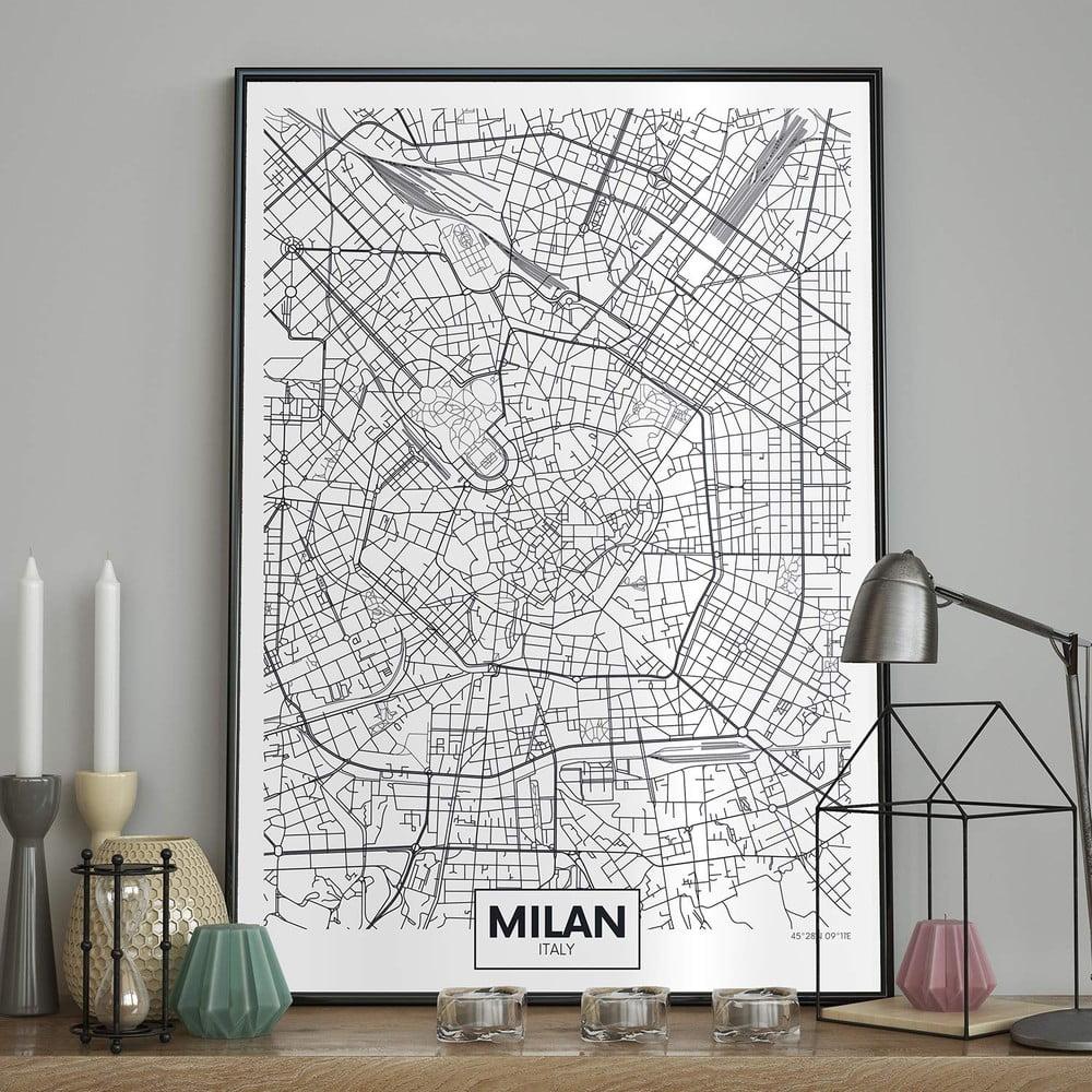 Obrázok Nástenný obraz MAP/MILAN, 70 x 100 cm