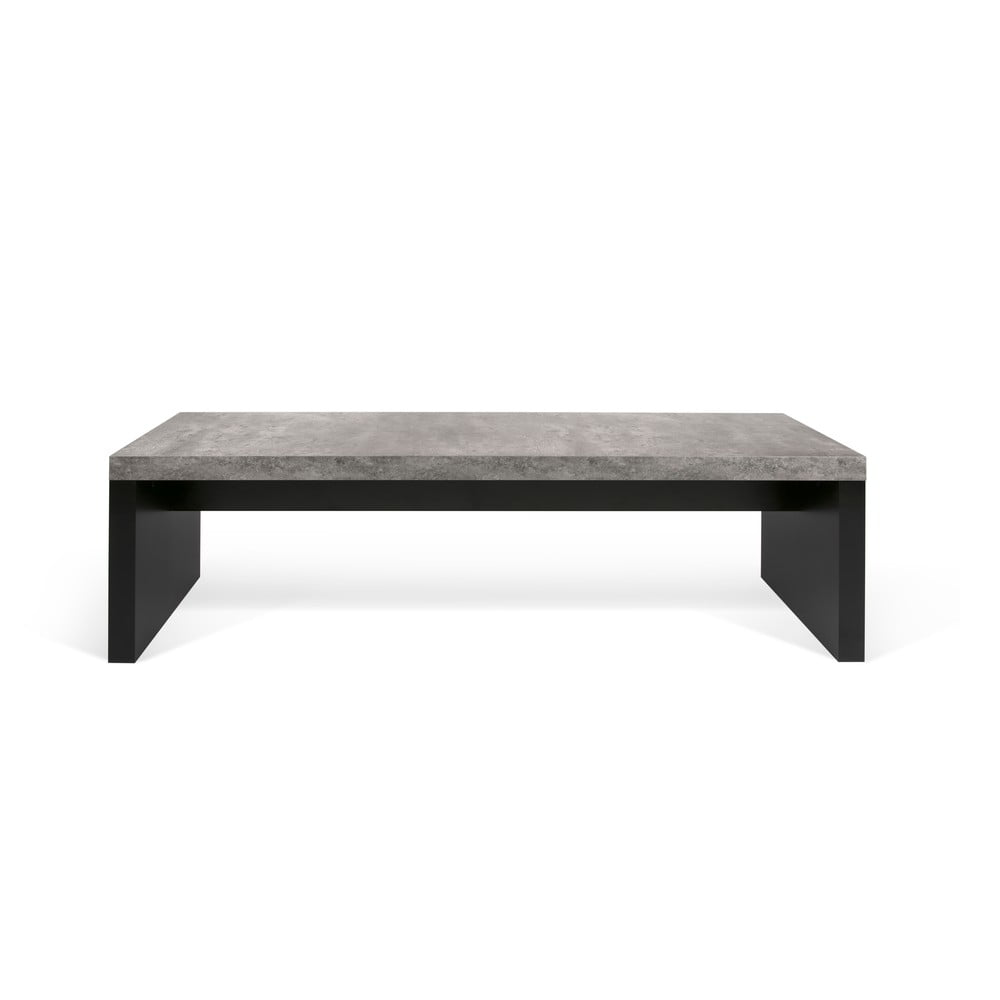 E-shop Čierno-sivá lavica v betónovom dekore TemaHome Detroit, 140 x 43 cm